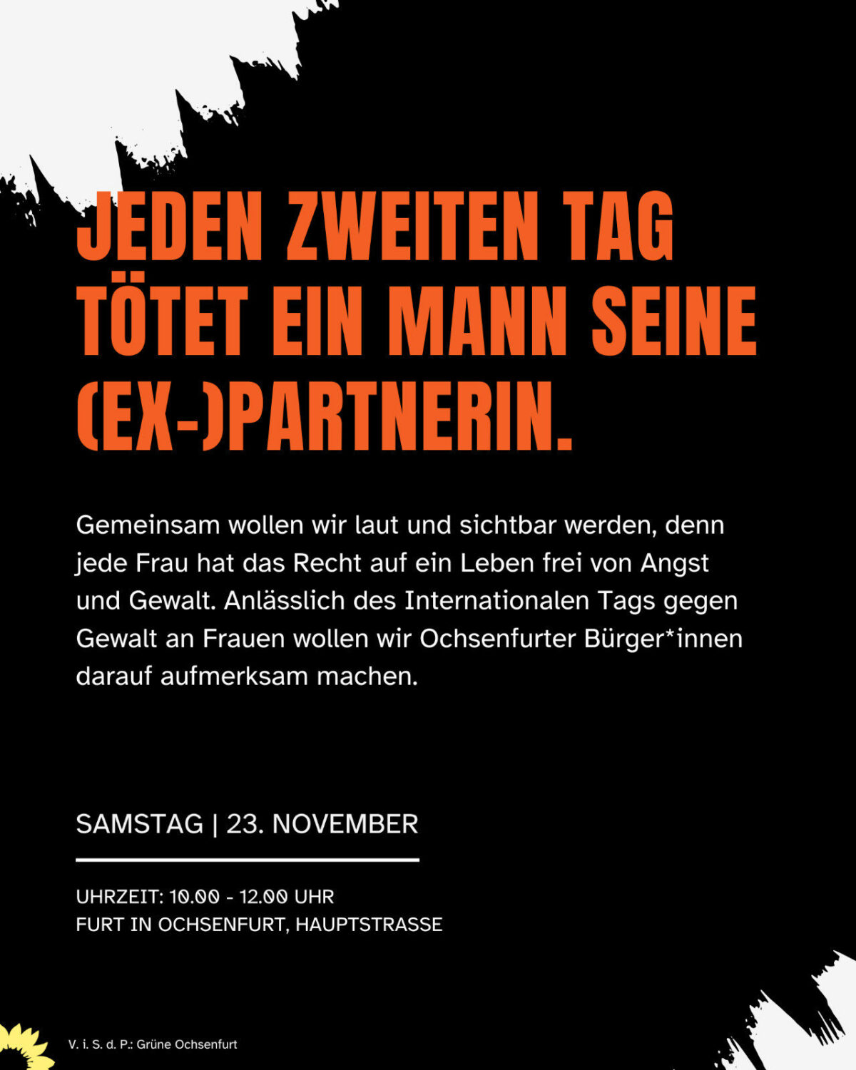 Seite 2 des Flyers zum Aktionstag - keine Gewalt gegen Frauen.