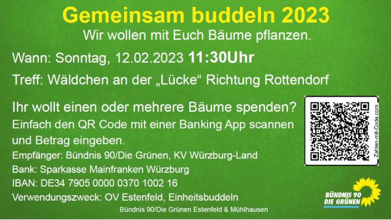 Grüne Estenfeld: Gemeinsam buddeln – lasst uns Bäume pflanzen