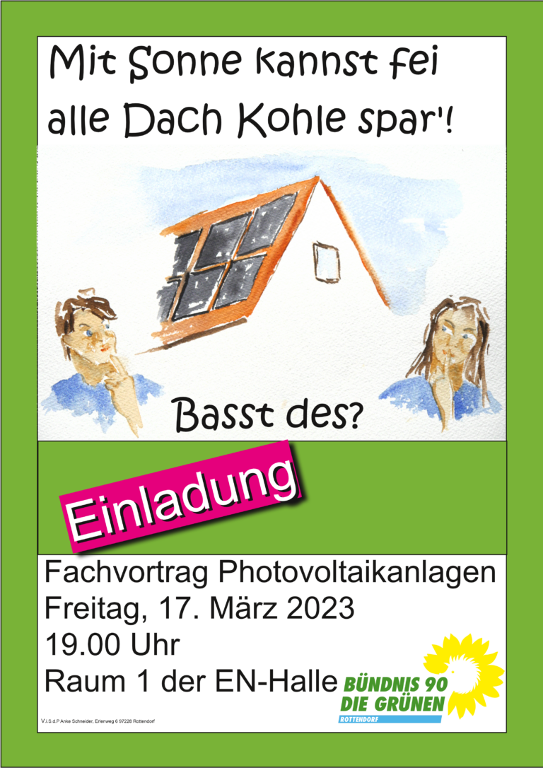 Photovoltaik-Vortrag Grüne Rottendorf