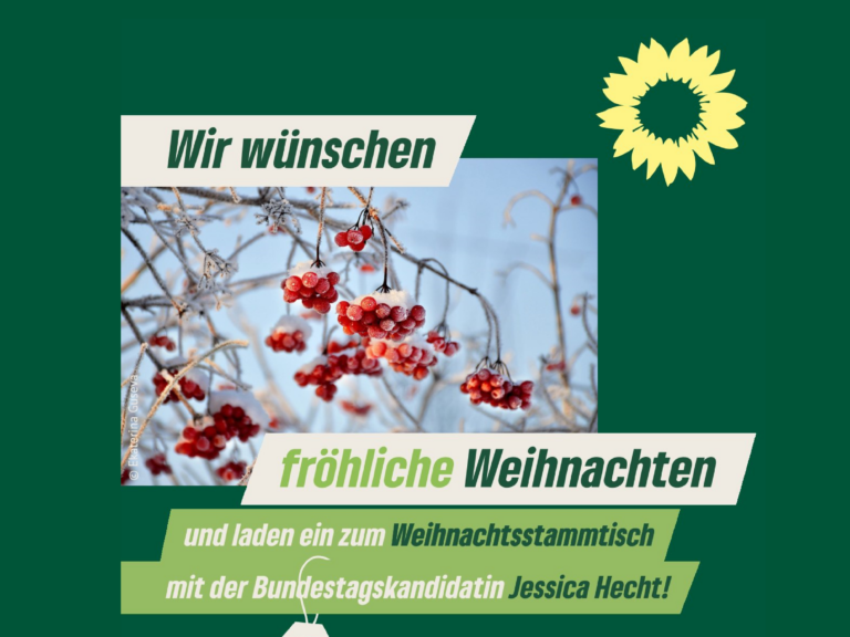 Mittwoch, 18.12.24: Letzter Weihnachtsstammtisch mit Bundestagskandidatin Jessica Hecht