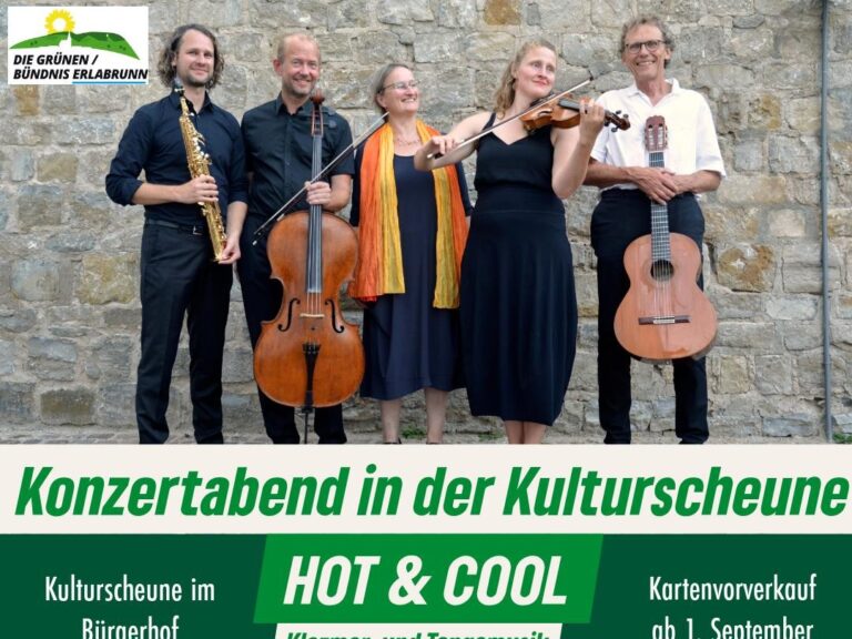 Freitag, 03.10.25: HOT&COOL – Klezmer- und Tangomusik in Erlabrunn
