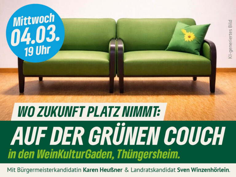 „Auf der grünen Couch“ mit Landratskandidat Sven Winzenhörlein