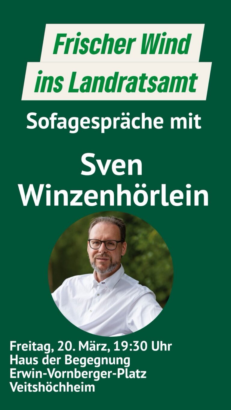Podiumsgespräch auf dem Grünen Sofa mit Sven Winzenhörlein