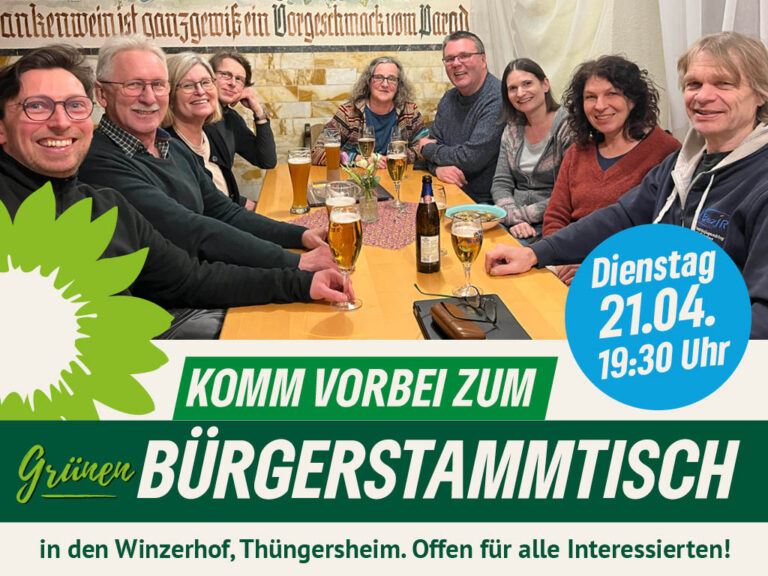 Herzliche Einladung zum Grünen Bürgerstammtisch!